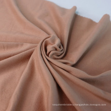 High quality milky peach finish brushed double poly spandex dty brush jersey knitting  printed fabric for garment